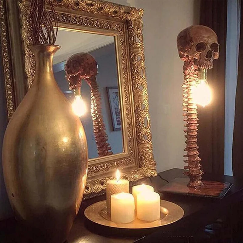 Skeleton Spine Skull Lamp