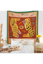 Tapestry Living Room Background Mural Beach Mat Home Decoration Simple and Fresh Character Wall Hanging