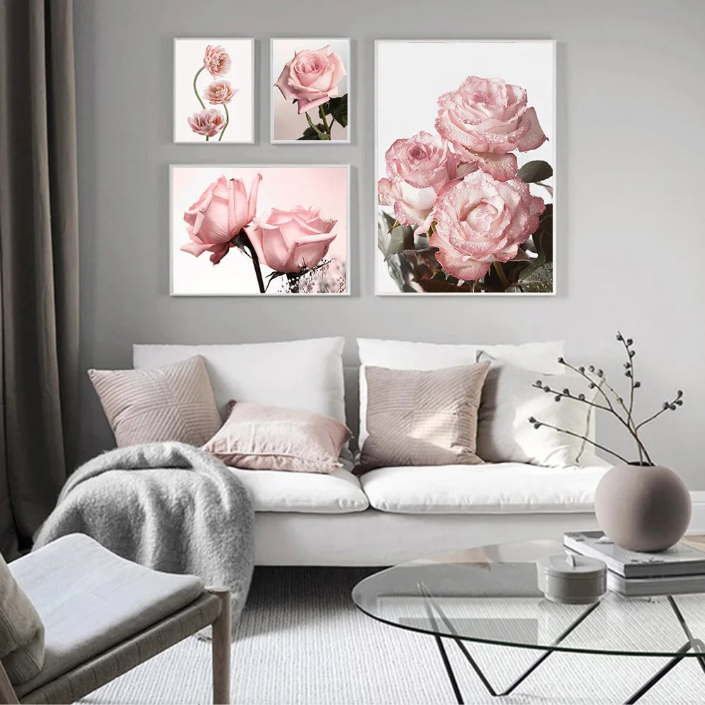 Pink Rose Canvas Poster