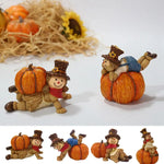 Harvest Scarecrow Pumpkin Figurines