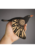 Gothic Wooden Bird Wall Hanging