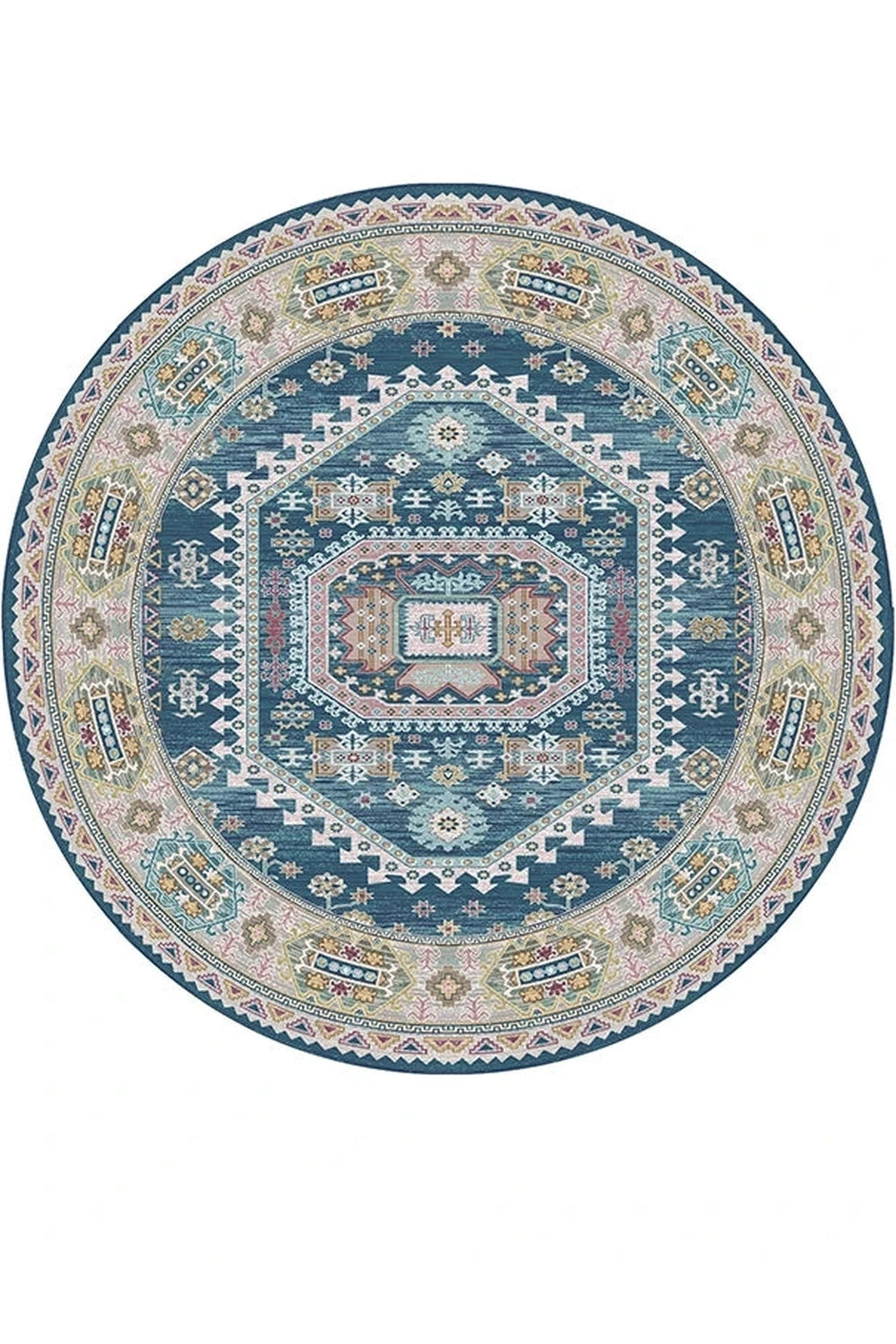 Vintage Round Plush Rug