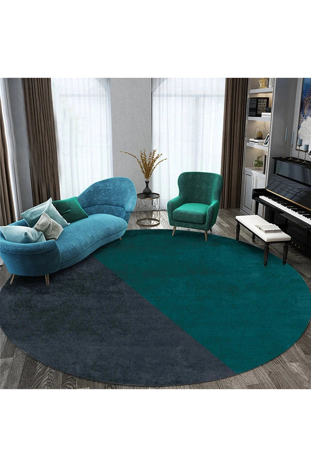 Splicing Bedroom Round Rug