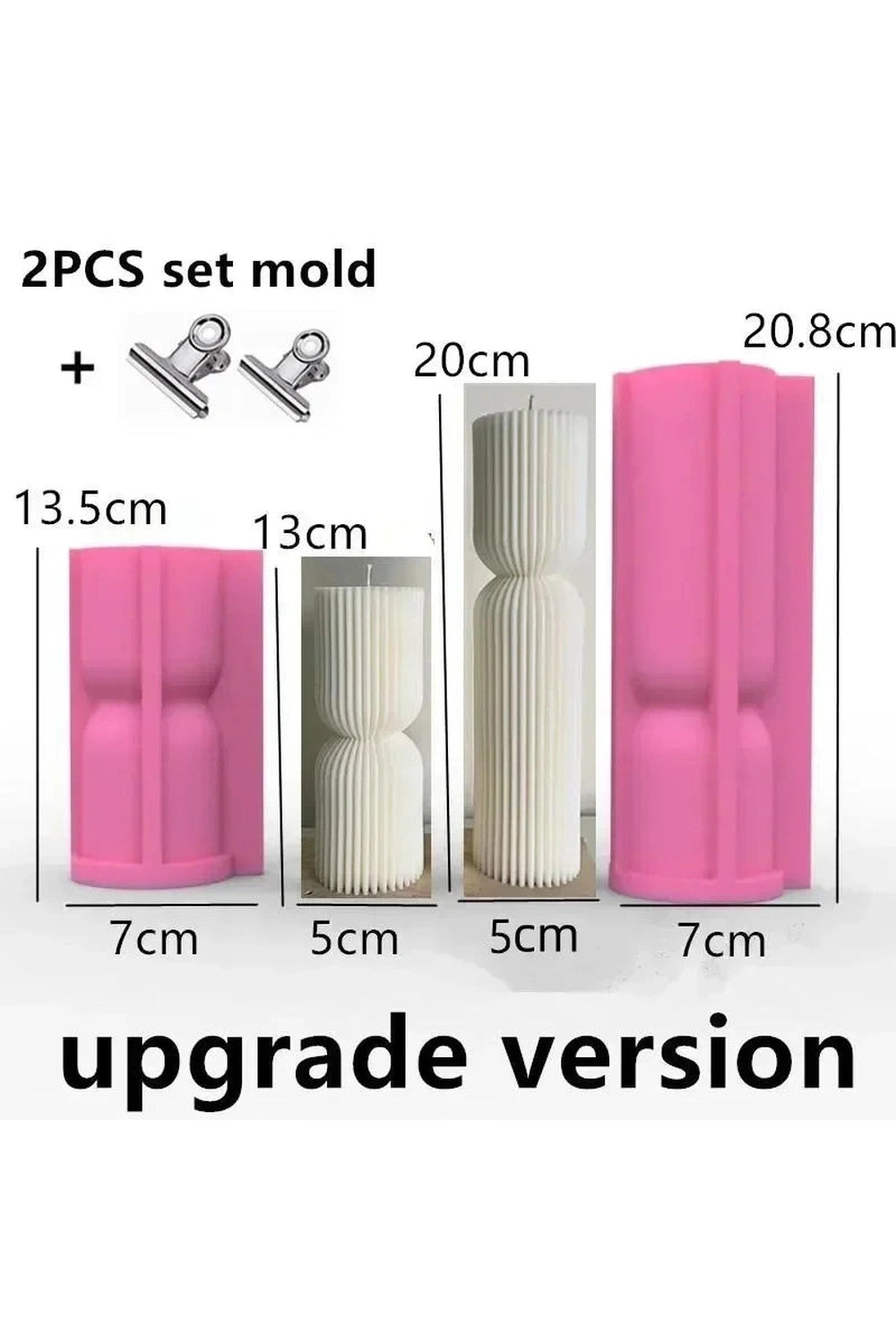 Bubble Groove Candle Mold Set