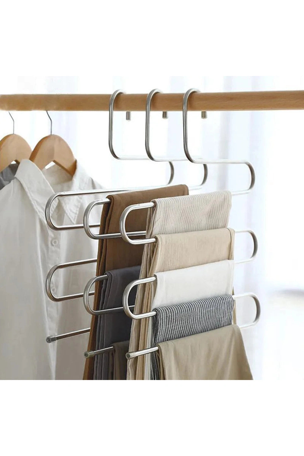 Space-Saving Multi-Layer Pants Hanger