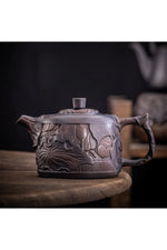 Retro Carved Ceramic Teapot