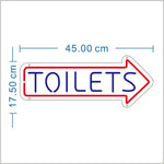 Toilets Direction Neon Sign