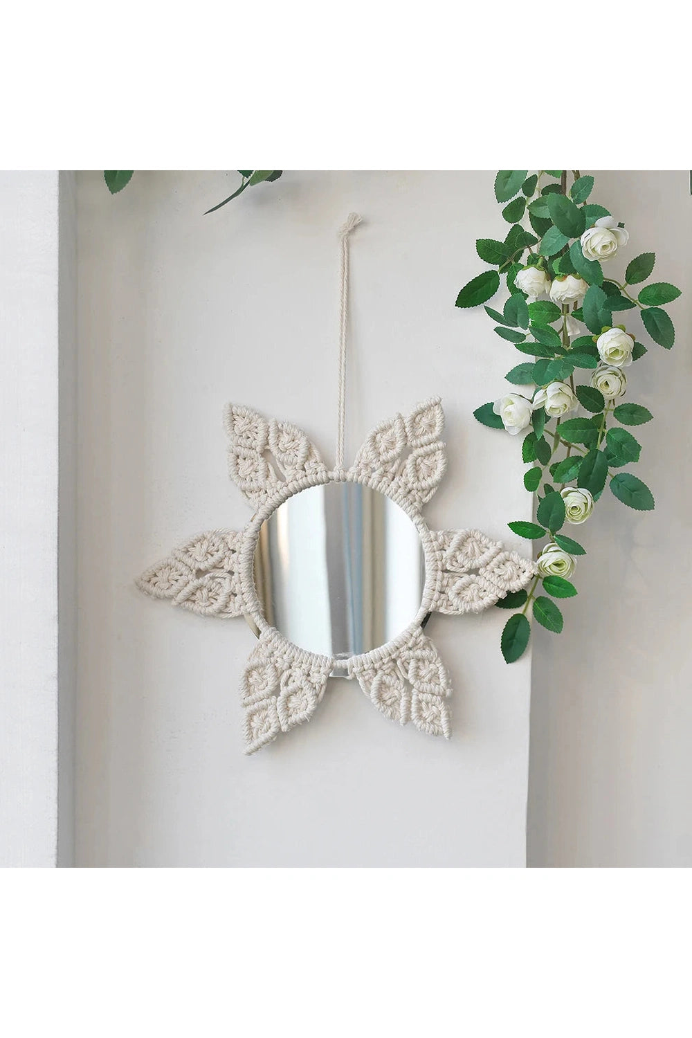 Aesthetic Boho Macrame Mirror