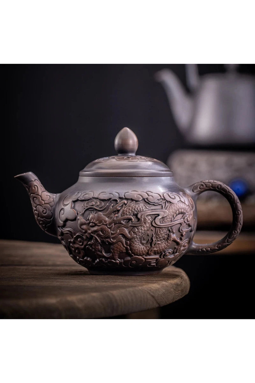 Retro Carved Ceramic Teapot