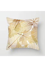 Fall Decor Yellow Leaf Polyester Pillow Case