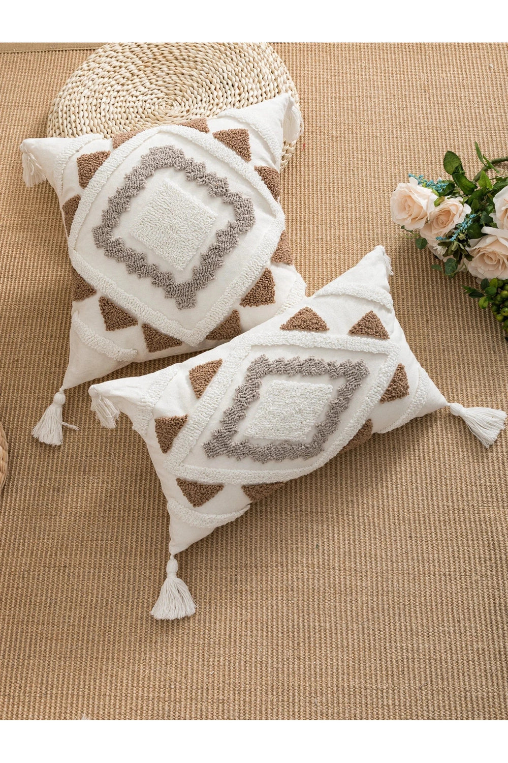 Fall Decor Color Boho Geometric Pillow Case