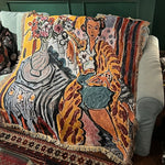 Artful Bouquet Tapestry Blanket