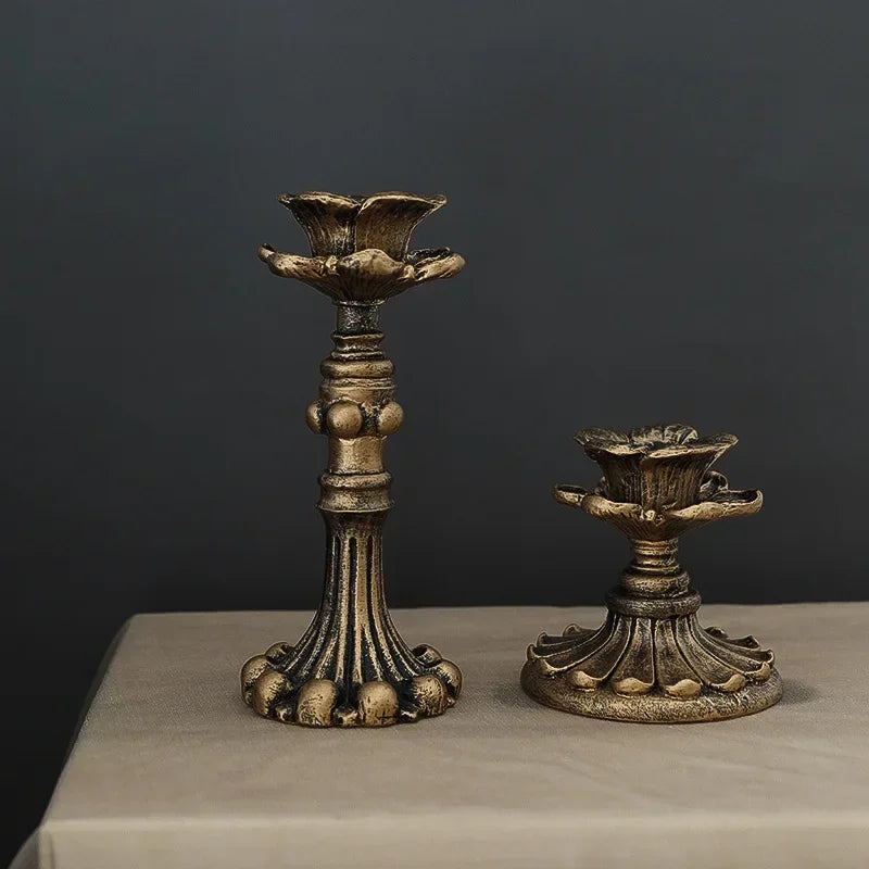 Dark Academia Ornate Candle Holders