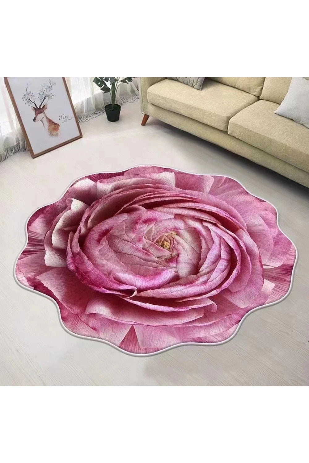 Chinese Flower Decor Rug