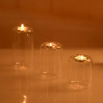 Hollow Glass Candle Holder Crystals