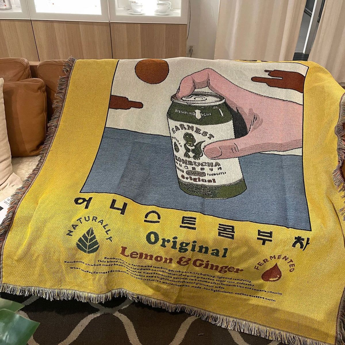 Retro Kombucha Art Blanket