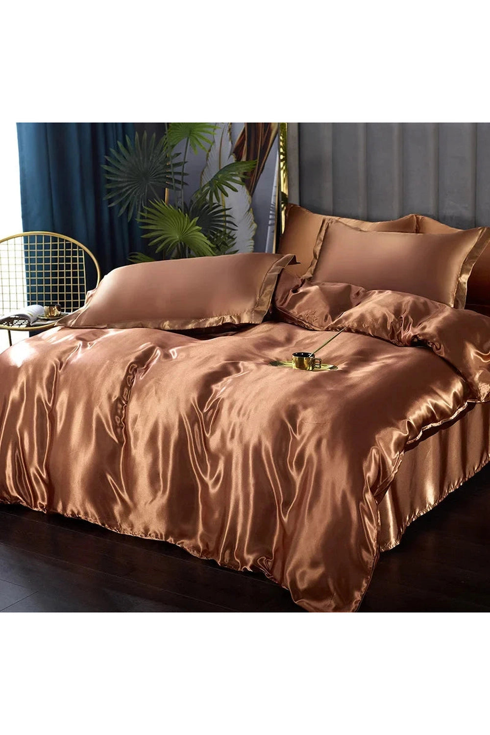 Satin Deluxe Solid Bedding Set