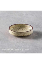 Retro Ceramic Round Sauce Dish Hot Pot Seasoning Dipping Plate Bowl Small Flavor Plates Creative Snack Vinegar Soy Sauce Dishes