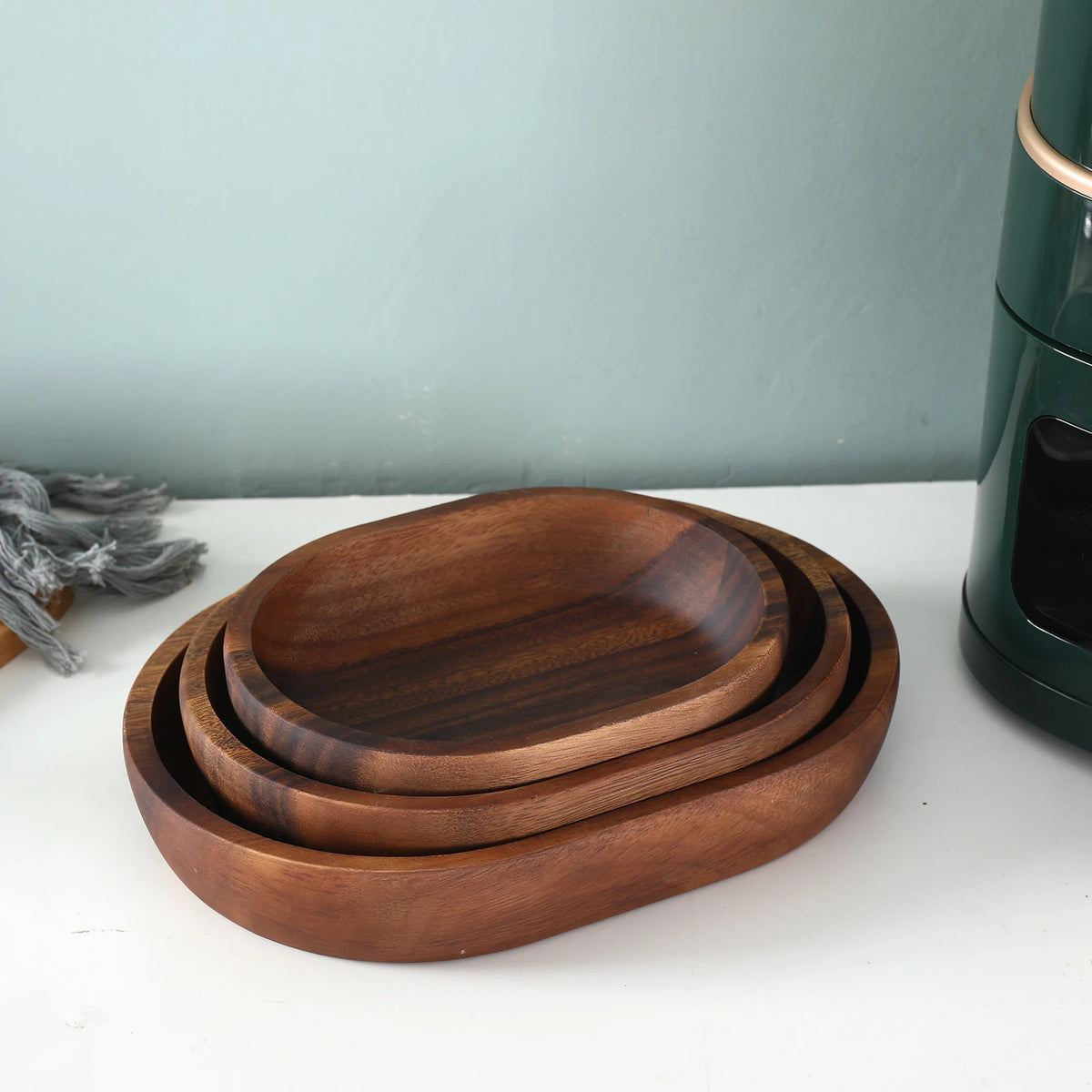 Rustic Oak Serving Bowls