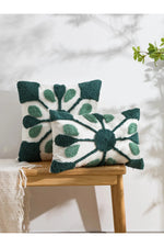 Green Petal Bohemian Pillow Case