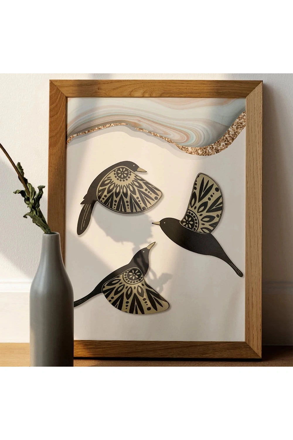 Gothic Wooden Bird Wall Hanging