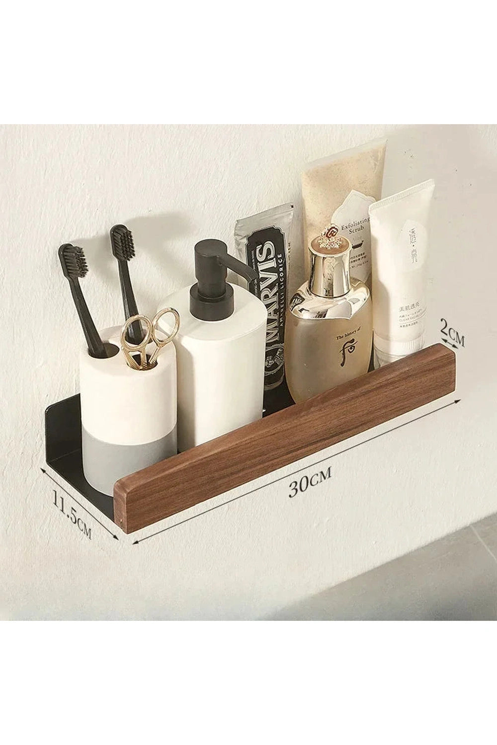 Bathroom shelves，wood towel bars no punching toilet storage shelf bathroom organizer and storage bathroom accessories towel rack