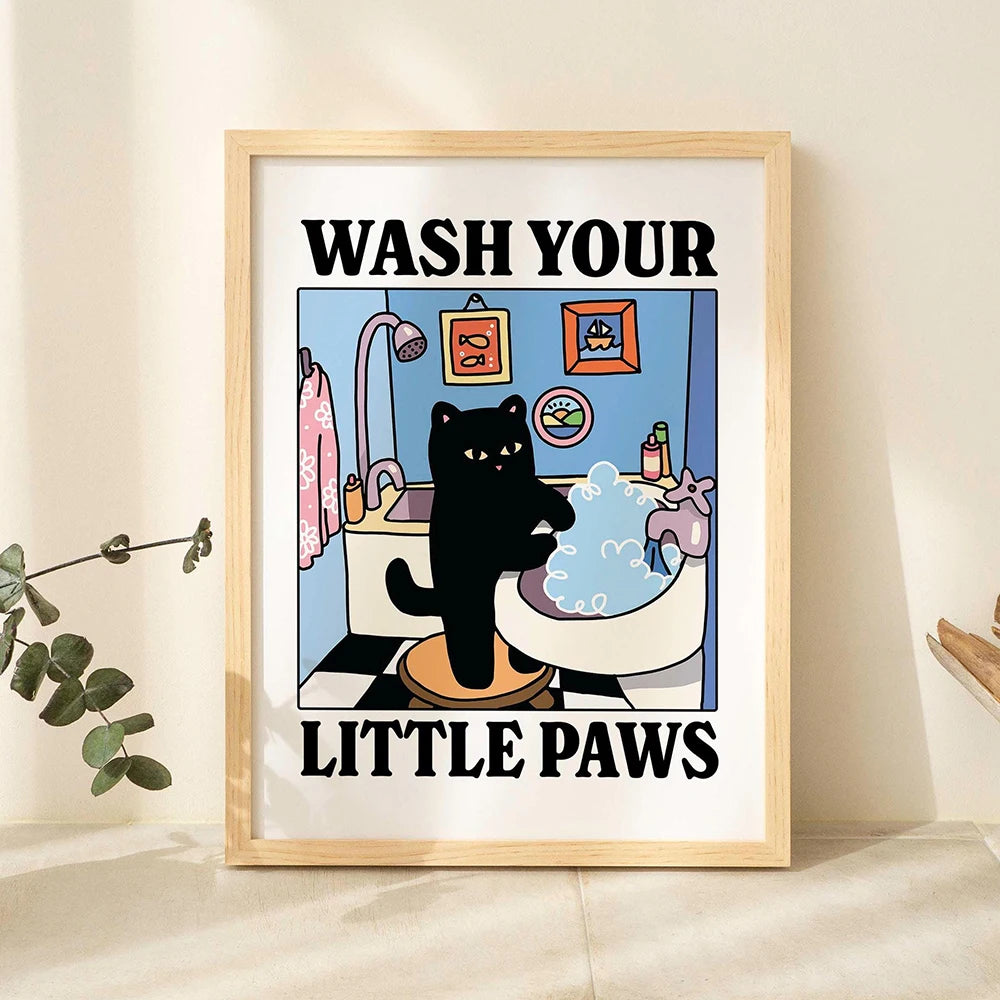 Cute & Quirky Feline Canvas Poster