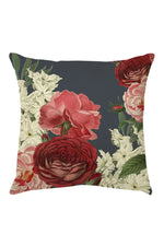 Rose Linen Square Pillow Case