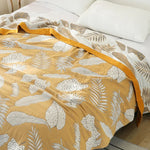 Autumn Fern Botanical Print Blanket