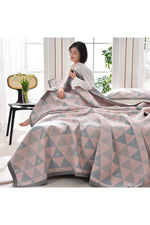 Grecian Maze Geometric Blanket