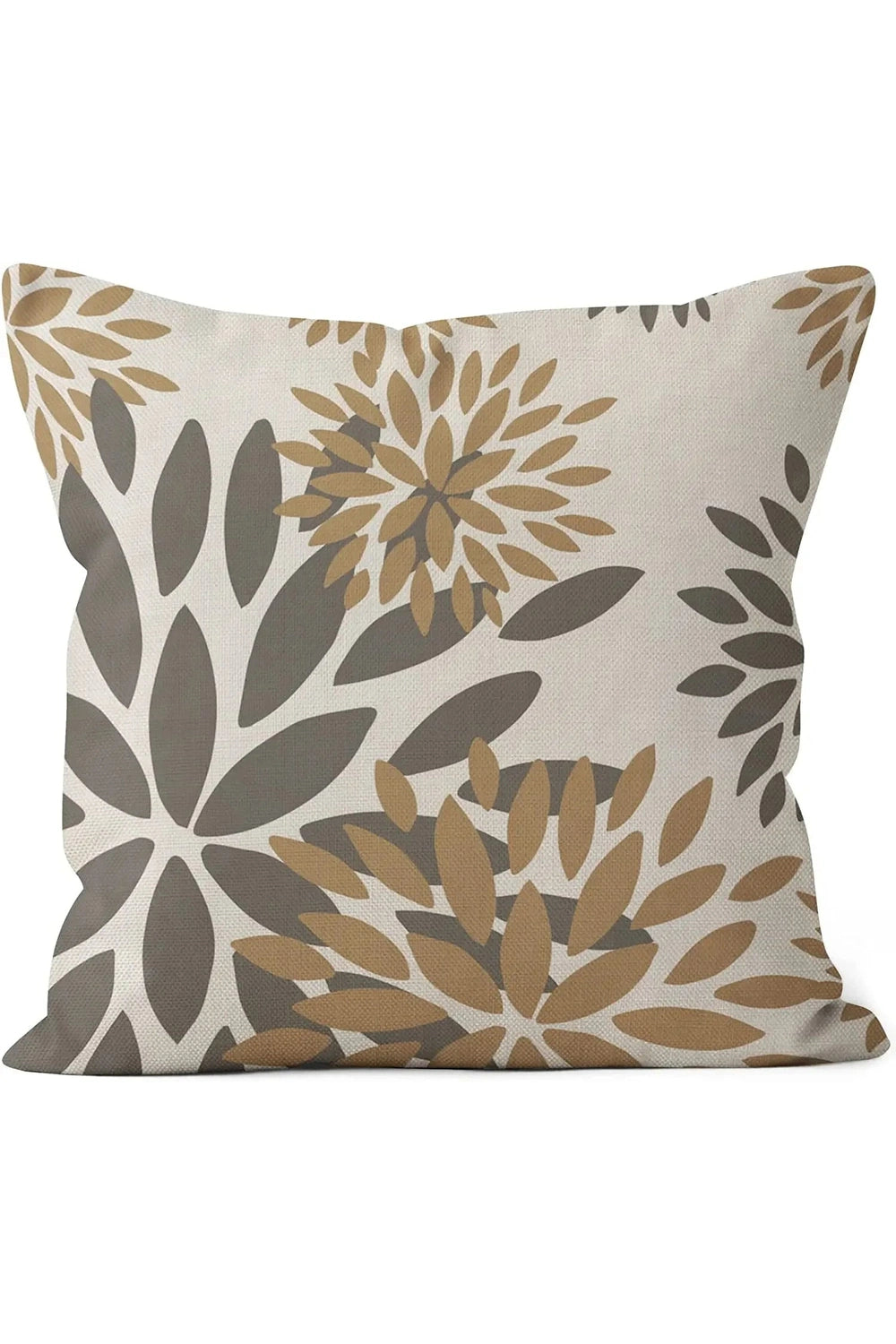 Geometric Leaf Linen Pillow Case