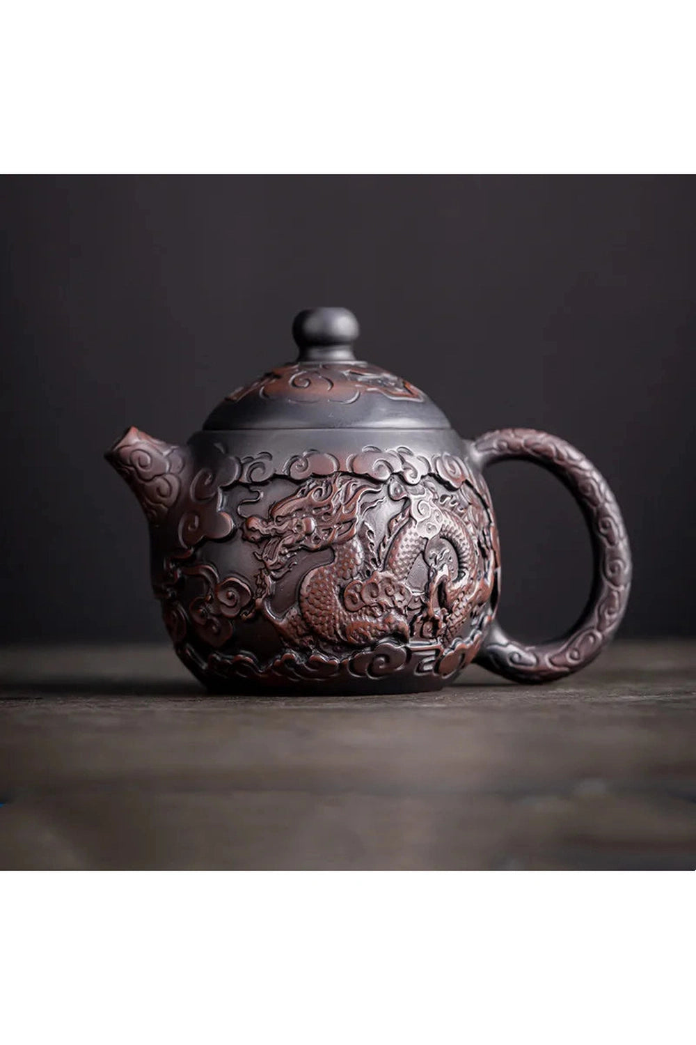 Retro Carved Ceramic Teapot