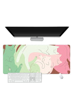 Black Kawaii Cat Deskmat