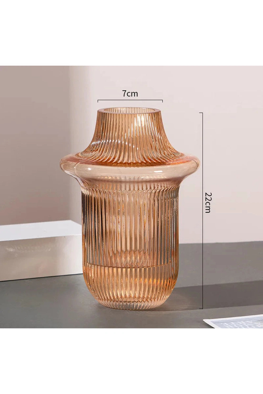 Vertical Grain Glass Vase