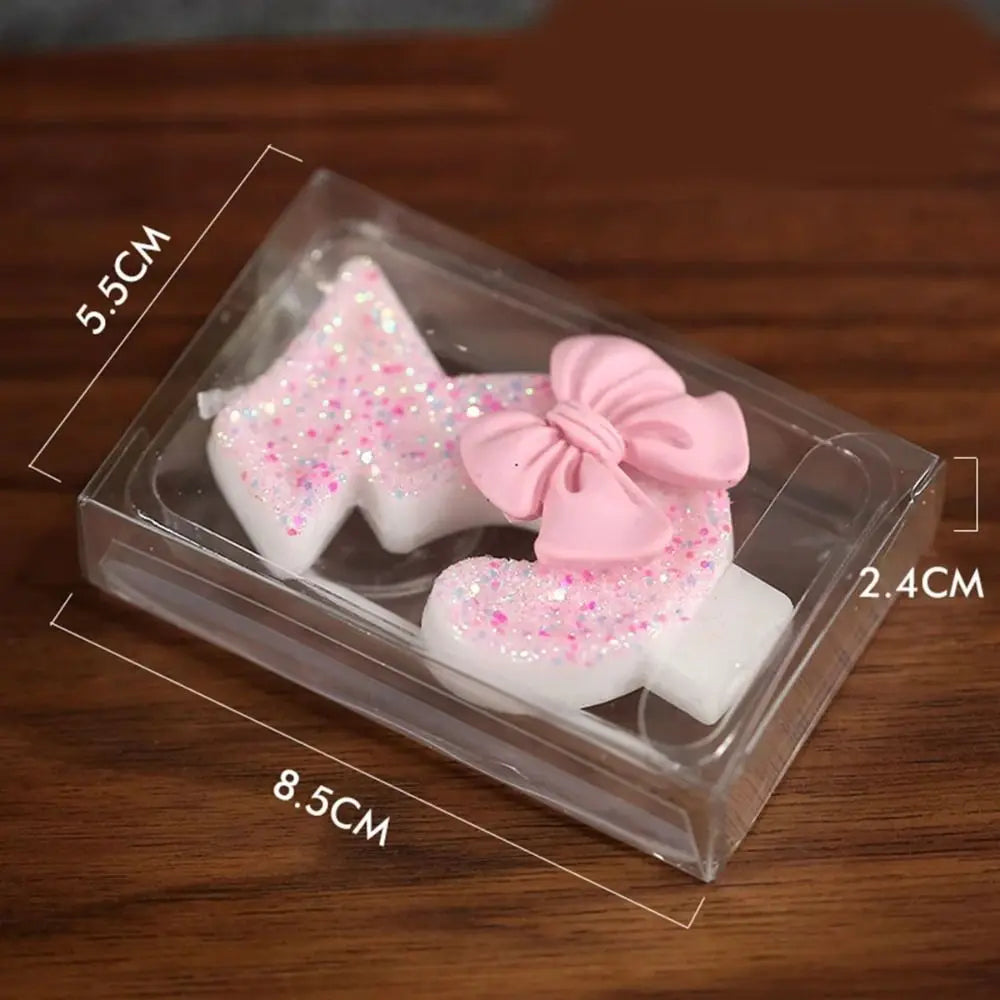 Coquette Bow Princess Number Candles