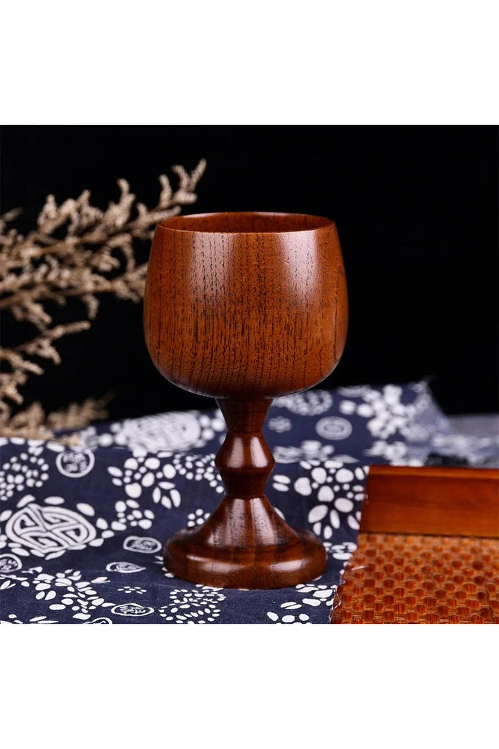 Vintage Charm Wooden Goblets