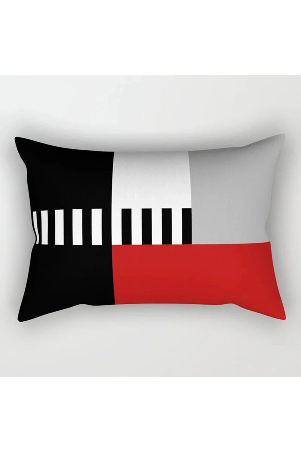 Red Geometric Pillow Case