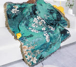 Floral Serenity Tapestry Throw Blanket