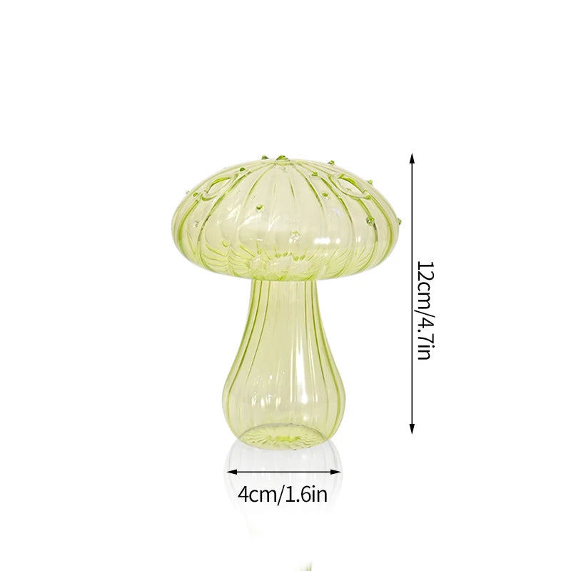 Whimsical Mushroom Glass Vases