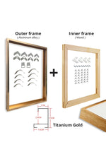 Golden Black Aluminum Frames