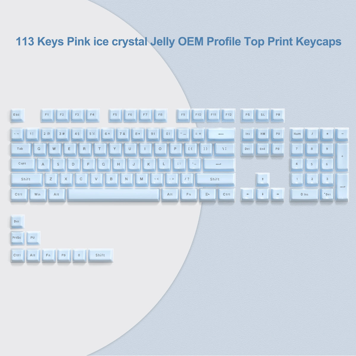 Pink Jelly Round Keycaps