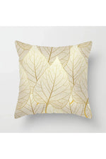 Fall Decor Yellow Leaf Polyester Pillow Case