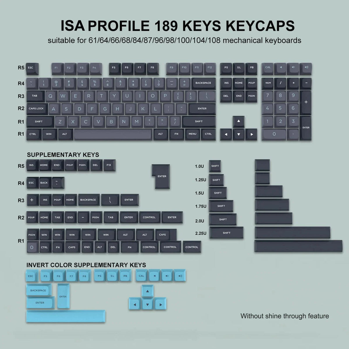 Black Purple ISA Keycaps