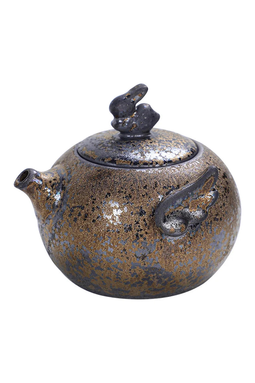 Rust Glazed Vintage Ceramic Teapot