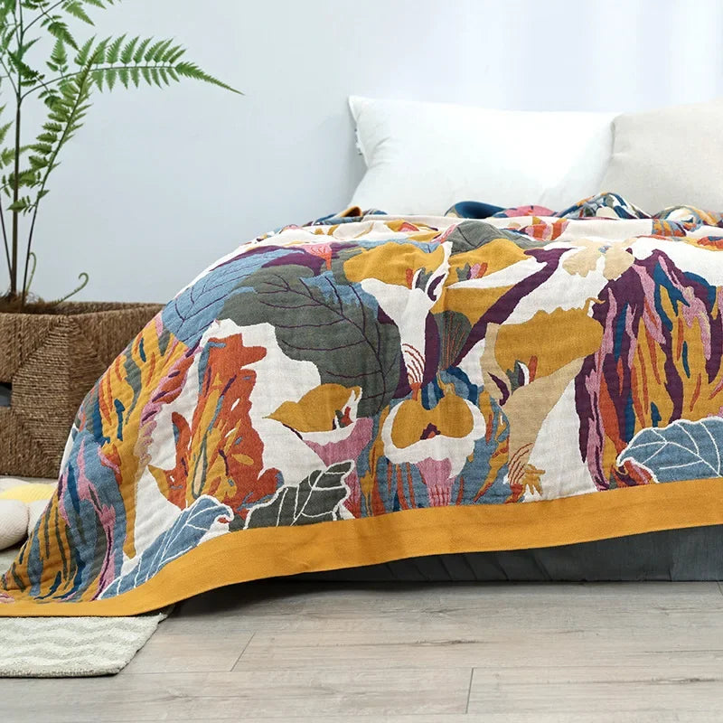 Botanical Garden Floral Blanket