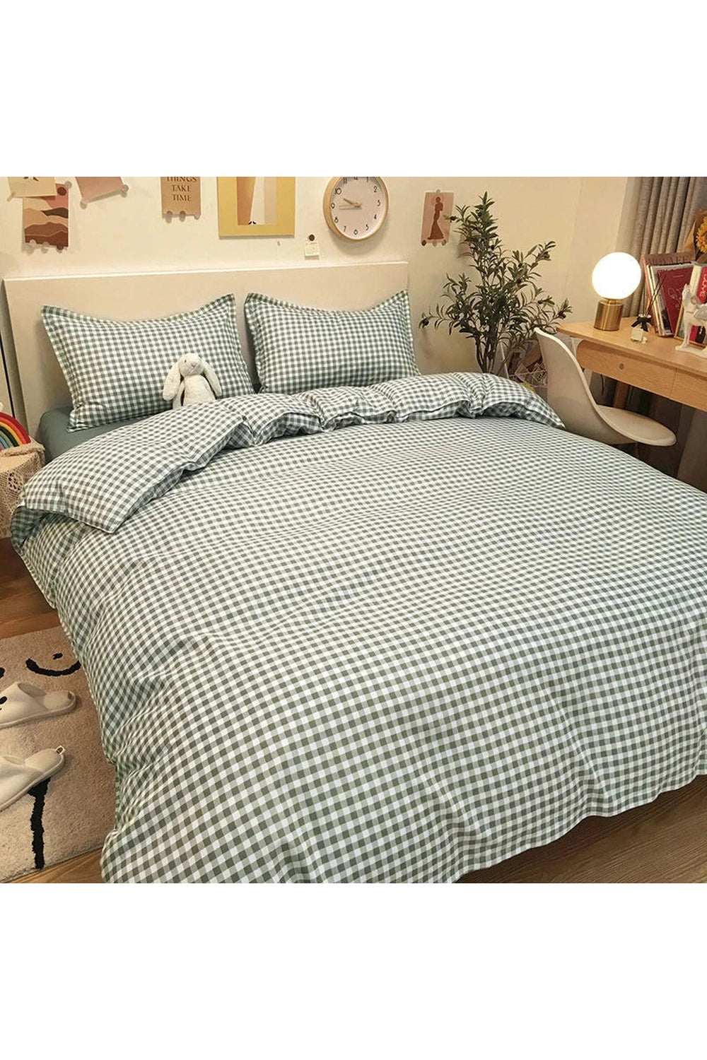 Grey Simple Bedding Set