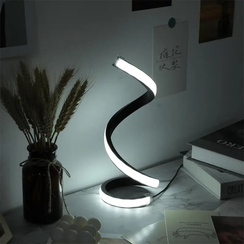 Dark Academia Twisted LED Lamp