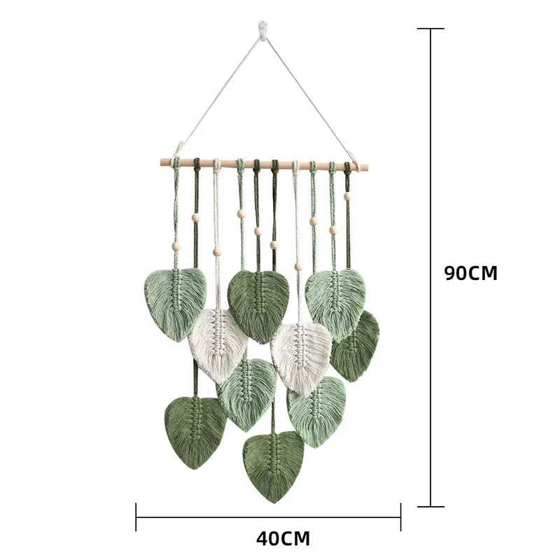 Leafy Green Macrame Wall Hanging