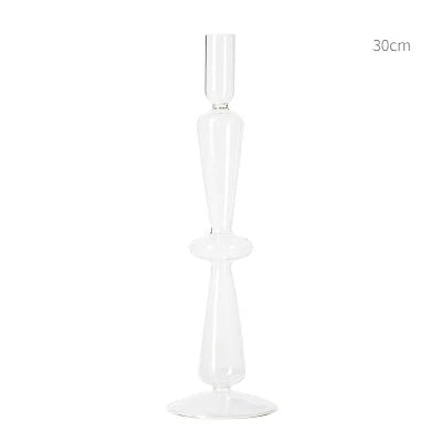 European Glass Candle Holder