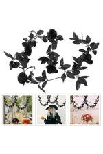 Midnight Noir Rose Garland